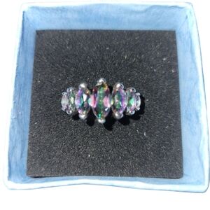 NWT Mystic Topaz Set In Sterling Silver SZ 6